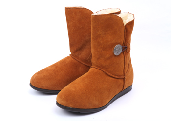 レディース【HAWKINS】ホーキンス ショートムートン風ブーツ HW60049 [インヒール2cm] S/GOLDEN TAN S(22.5-23)