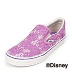 �� �~�j�[�}�E�X �� ���f�B�[�X �yVANS�z SLIP ON �X���b�|�� �f�B�Y�j�[ V98CL DISNEY �I�����C���ʒ� MINNIE FLOWER 5(23)