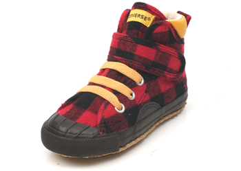 キッズ【converse】 コンバース KIDS CAMPING B-CHECK RED/BLACK 20