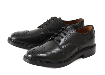 【GIANCARLO MORELLI】 ジャンカルロ・モレリ ウイングチップ ラウンド WING LOW GM01168 NERO(ブラック) 39(24.5)