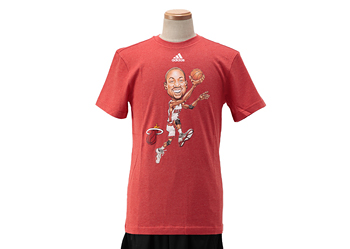 【ADIDASウェア】 アディダス G37780 HWC Player Tシャツ ドウェイン・ウェイド WSP ALLSTAR_RED S