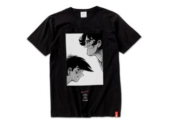 ≪ 通販限定価格 ≫ 【REVIBE】 リヴァイブ ジョーvs力石 コットン Tシャツ WSP ブラック BLACK S