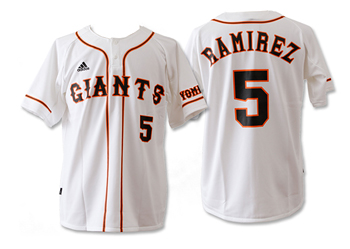 【ADIDASウェア】 E99977 GIANTS ジャイアンツ ユニフォーム Tシャツ ホーム 5番 ラミレス WSP WHITE S