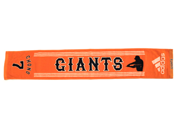 【ADIDASウェア】 O39541 GIANTS ジャイアンツ タオルマフラー 7番 長野 WSP ORANGE/BLACK F