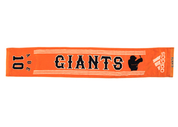 【ADIDASウェア】 P61278 GIANTS ジャイアンツ タオルマフラー 10番 阿部 WSP ORANGE/BLACK F