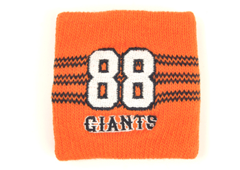 【ADIDASウェア】 P62090 GIANTS ジャイアンツ ナンバー リストバンド 88番 WSP ORANGE/BLACK F