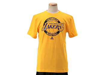 【ADIDASウェア】 アディダス G37785 Smr Run Tシャツ ロサンゼルス・レイカーズ WSP GOLDSLD S