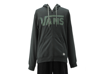 【VANSアパレル】 バンズ パーカー VANS CLASSIC ZIP HOODIE VN-0J6KADA F11 BATTLE GRN/LAUR M