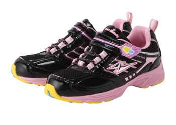 キッズ 【HAWKINS】 ホーキンス スニーカー MACH.GT1350 HK81288 SP12 BLACK/PINK 17