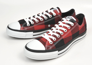 【converse】 コンバース ALL STAR B-CHECK OX オールスター バッファローチェック オックス RED/BLACK 4(23)