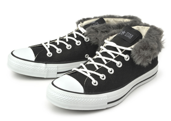 【converse】 コンバース ALL STAR TD-FUR(A) OX オールスター ターンダウンファー オックス ABC-MART限定 BLACK 3H(22.5)