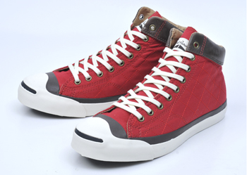 【converse】 コンバース JACK PURCELL QUILT-LEA(A) MID ジャックパーセル キルトレザー ミッド ABC-MART限定 RED 4(23)
