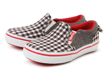 	�L�b�Y �yVANS�z �o���Y SLIP ON �X���b�|�� �M���K���`�F�b�N V98CJ CFGG BLACK 17	