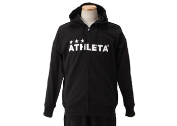【ATHLETA】 アスレタ 03202 12SS ライトスウェットジップパーカー WSP 70BLK XL