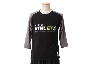 【ATHLETA】 アスレタ 03204 12SS 七分袖 カットオフ ロングTシャツ WSP 70BLK M