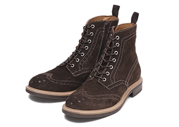 【GIANCARLO MORELLI】 ジャンカルロ・モレリ ウイングチップ ジップ GM01251 F13 S/CHOCO 45(28.5-29)