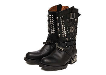 【NEW ROCK】 ニューロック エンジニアブーツ M.MR025 F13 NERO 44(28)