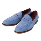 【BORGIOLI】 ボルジョーリ SUEDE LOAFER スウェード ローファー 86016-B LUXOR 684(BLUE) 44(28)