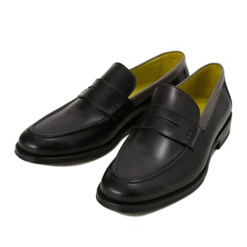【CARLO SOLDAINI】 カルロソルダイニ LOAFER ローファー 1408/3 SFOD NERO/GREY 7(26)