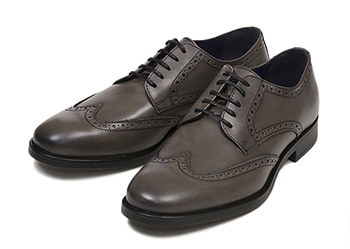 【GIANCARLO MORELLI】 ジャンカルロ・モレリ ビジネスシューズ W-TIP ウィングチップ GM01259 F14 GRIGIO 43(27.5)