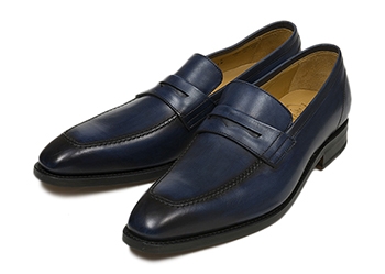 【HAWKINS】 ホーキンス ビジネスシューズ スリップオン 3274 F14 BLU UK8H(27.5)