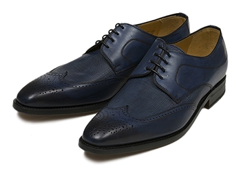 【HAWKINS】 ホーキンス ビジネスシューズ ウィングチップ 4129 F14 BLUE UK8H(27.5)