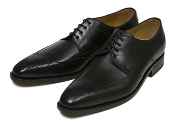 【HAWKINS】 ホーキンス ビジネスシューズ ウィングチップ 4129 F14 NERO UK8(27)