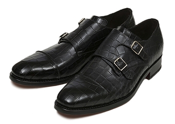 【HARRIS】 ハリス ビジネスシューズ ダブルモンク 9356 287 F14 NERO 44(28)