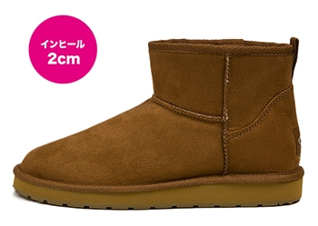 レディース 【VANS】 ヴァンズ ボアブーツ TIMOTHY MINI I/H2 V8639W MONO インヒール2cm G.TAN 5(22)