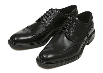 【HAWKINS】 ホーキンス ビジネスシューズ ウィングチップ HB21017 F14 NERO 45(28.5-29)