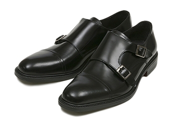 【HAWKINS】 ホーキンス ビジネスシューズ モンク HB21018 F14 NERO 45(28.5-29)