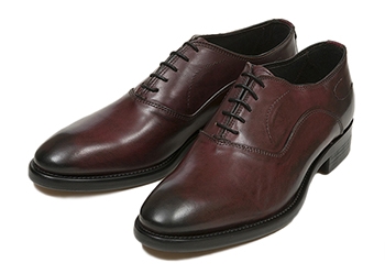 【GIANNI RUSSO】 ジャンニ ルッソ PLAIN TOE プレーン P3 CALF BORDEAUX 42(26.5-27)