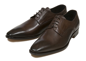 【GIANNI RUSSO】 ジャンニ ルッソ PLAIN TOE プレーン 912 CALF DARK BROWN 41(26)