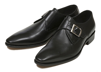 【GIANNI RUSSO】 ジャンニ ルッソ MONK STRAP モンク 2000F CALF BLACK 43(27.5)