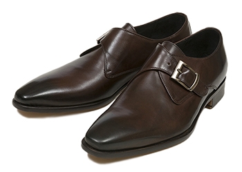 【GIANNI RUSSO】 ジャンニ ルッソ MONK STRAP モンク 2000F CALF DARK BROWN 41(26)