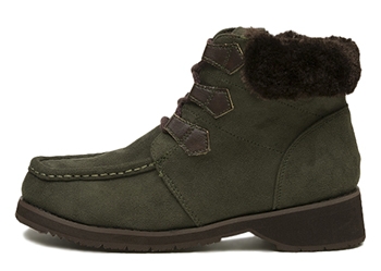 レディース 【NUOVO】 ワークレースボアブーツ ND10021 WORK LACE S/KHAKI XL(24.5-25)