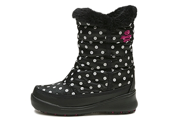 キッズ 【HAWKINS】 ホーキンス スノーブーツタイプ RUFINA N I/H1(17-22) HK54003 WI14 BLACK DOT 21