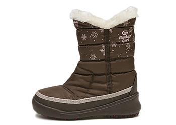 キッズ 【HAWKINS】 ホーキンス スノーブーツタイプ RUFINA N I/H1(17-22) HK54003 WI14 BROWN SNOW 21