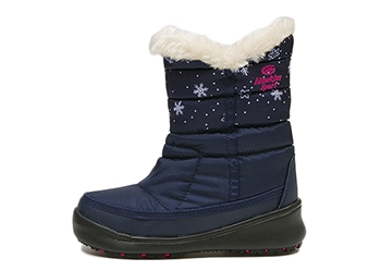 キッズ 【HAWKINS】 ホーキンス スノーブーツタイプ RUFINA N I/H1(17-22) HK54003 WI14 NAVY SNOW 17