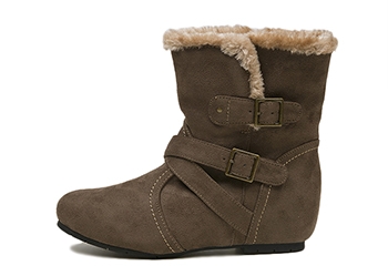 レディース 【NUOVO】 ヌォーボ NC70091 SHORT FUR I/H 4 ショートファーブーツ インヒール4cm 14FA S/OAK XL(24.5-25)