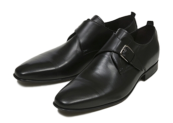 【POLSA】 ポルサ ビジネスシューズ MONK LZ モンク 509053 SP15 NERO 41(26)