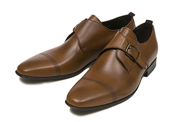 【POLSA】 ポルサ ビジネスシューズ MONK LZ モンク 509053 SP15 CUOIO 41(26)