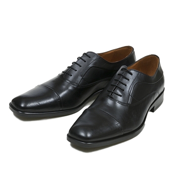 【STEFANO ROSSI】 ステファノロッシ ビジネスシューズ SQ S-TIP スクエアトゥ ストレートチップ 3484 NERO 41(26)