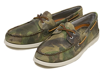 【SPERRY TOP-SIDER】 スペリー トップサイダー A/O 2-EYE CAMO LEATHER オーセンティックオリジナル 2アイレット カモ レザー STS10983 BEIGE/KHAKI 11(29)