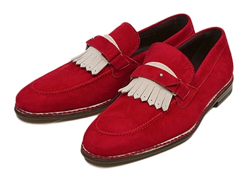 【BORGIOLI】 ボルジョーリ SUEDE SLIP-ON スエードスリッポン 2540861(US) SP15 LUXOR 100 RED 10(28)