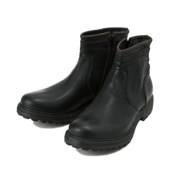 【STEFANO ROSSI】 ステファノロッシ カジュアルブーツ ZIPPER BOOT ジッパーブーツ SR10002 NERO 45(28.5-29)