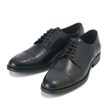 【G.C.MORELLI】 ジャンカルロ・モレリ セミブローグ SEMI BROGUE 111352 NERO 45(28.5-29)