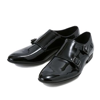 【G.C.MORELLI】 ジャンカルロモレリ ドレスシューズ D-MONK ダブルモンク 111145 PATENT NERO 44(28)