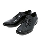 【G.C.MORELLI】 ジャンカルロモレリ ドレスシューズ PLAIN TOE プレーントゥ 111392 PATENT NERO 45(28.5-29)