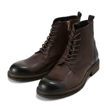 【GIANNI RUSSO】 ジャンニ ルッソ レザーブーツ LACE UP BOOT レースアップブーツ 5384 T.MORO 45(28.5-29)